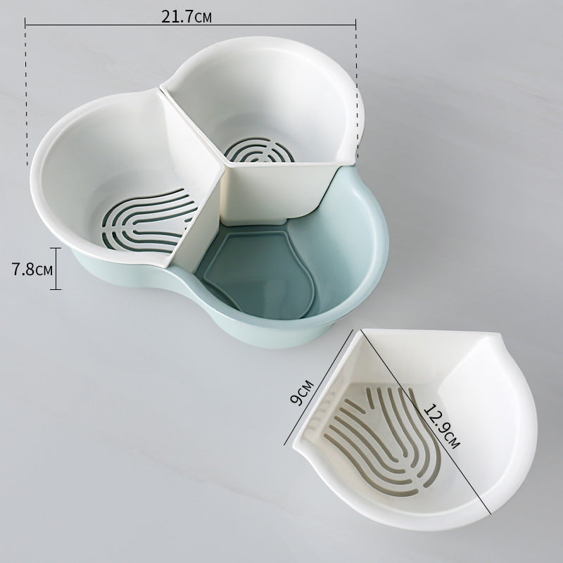 Eco-Friendly Clover Serving Tray with Multi-Compartment Design