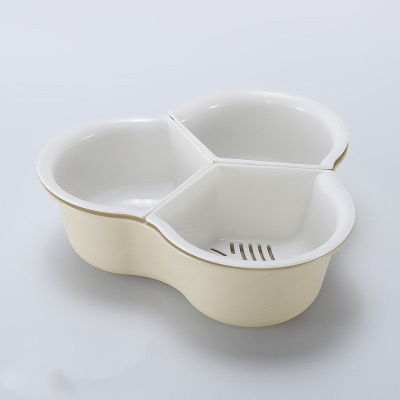 Eco-Friendly Clover Serving Tray with Multi-Compartment Design