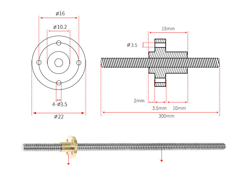 Durable Lead Screw Set for Precision Linear Motion