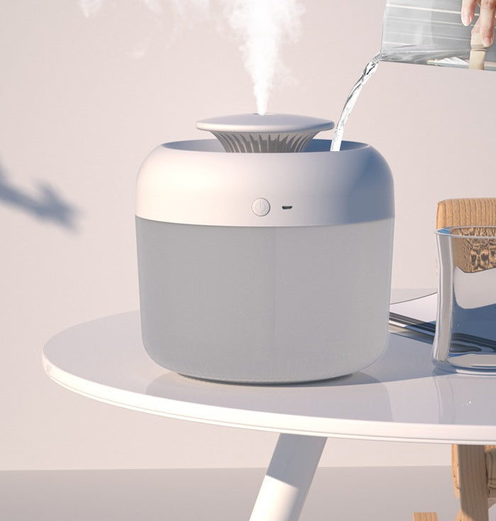 Eco-Friendly Cylindrical Humidifier for Wellness and Air Quality