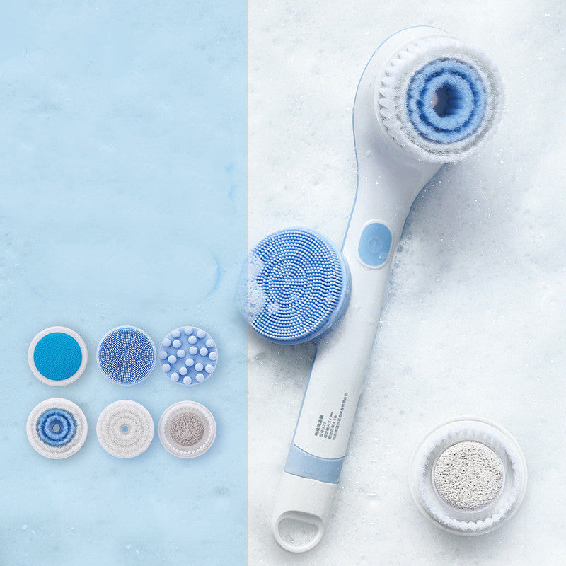 Eco-Friendly Electric Facial Cleansing Brush with Interchangeable Heads