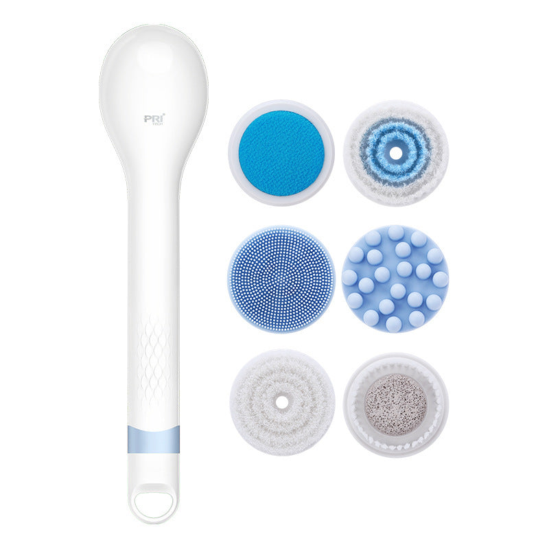 Eco-Friendly Electric Facial Cleansing Brush with Interchangeable Heads