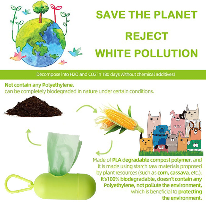 Eco-Friendly Biodegradable Dog Poop Bags with Dispenser