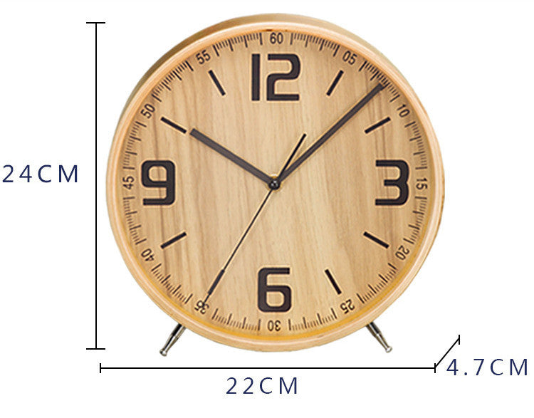 Eco-Friendly Round Wall Clock - Sustainable Wood Frame, Minimalist Design