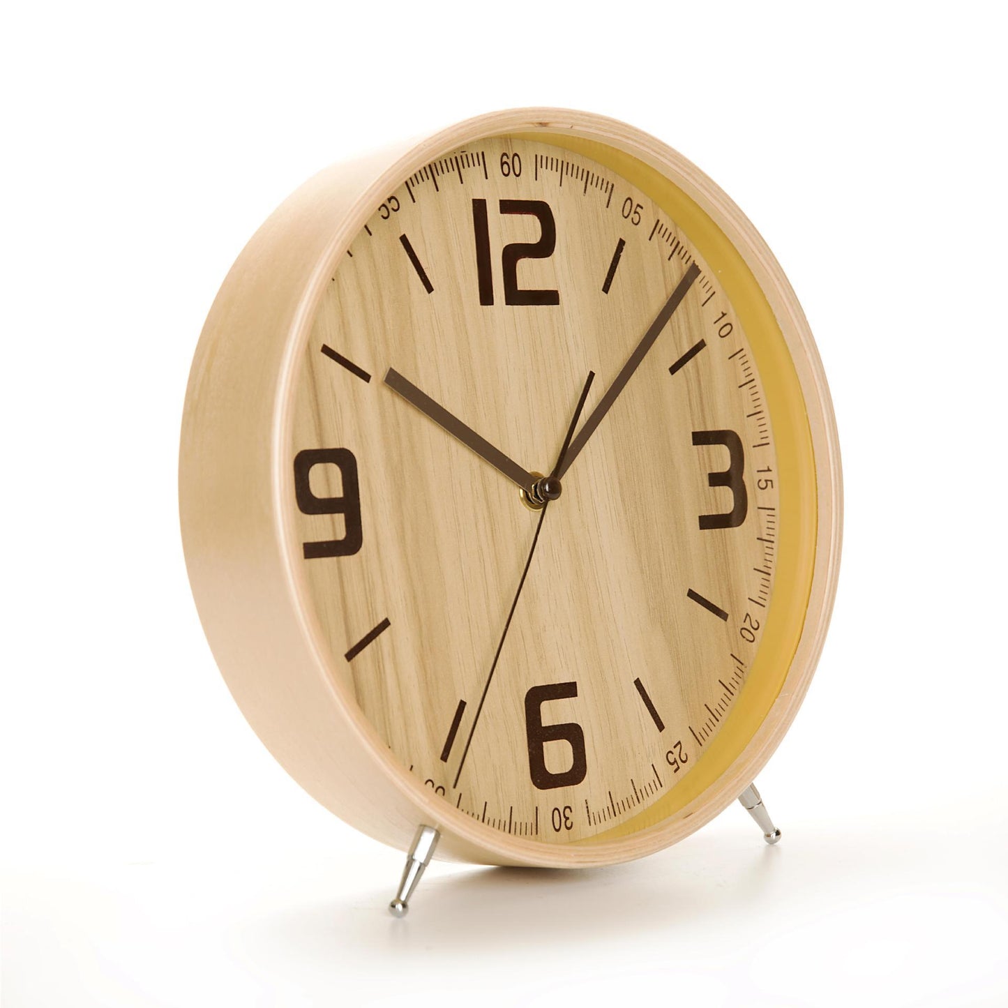 Eco-Friendly Round Wall Clock - Sustainable Wood Frame, Minimalist Design