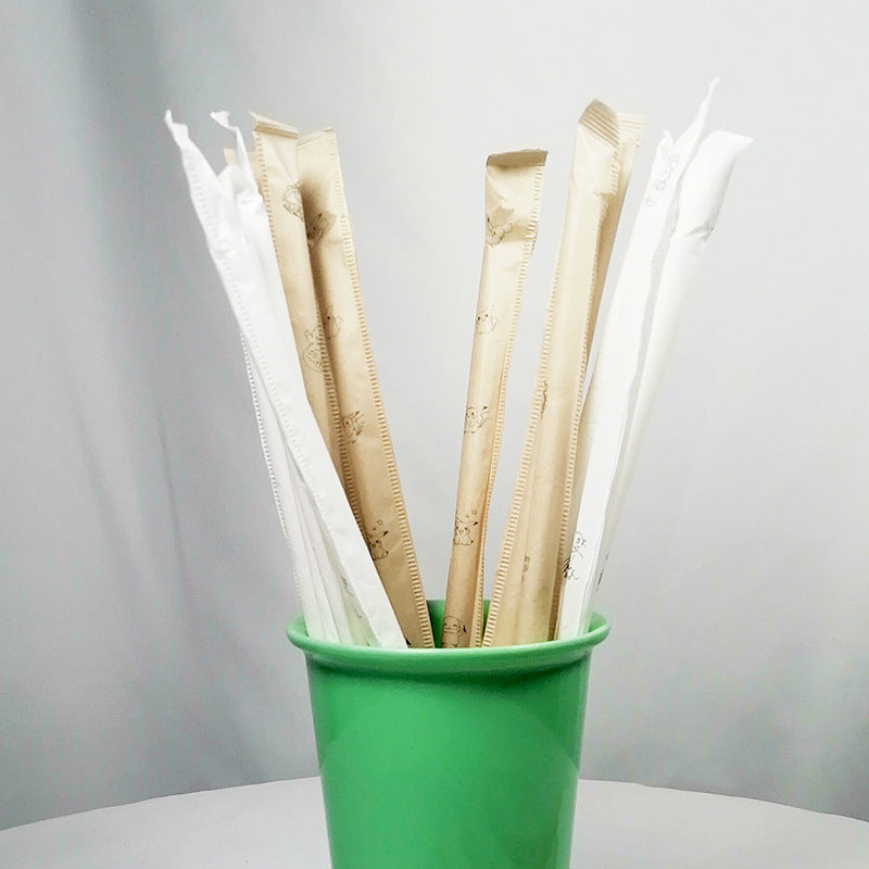 Eco-Friendly Reusable Silicone Straws - White & Yellow
