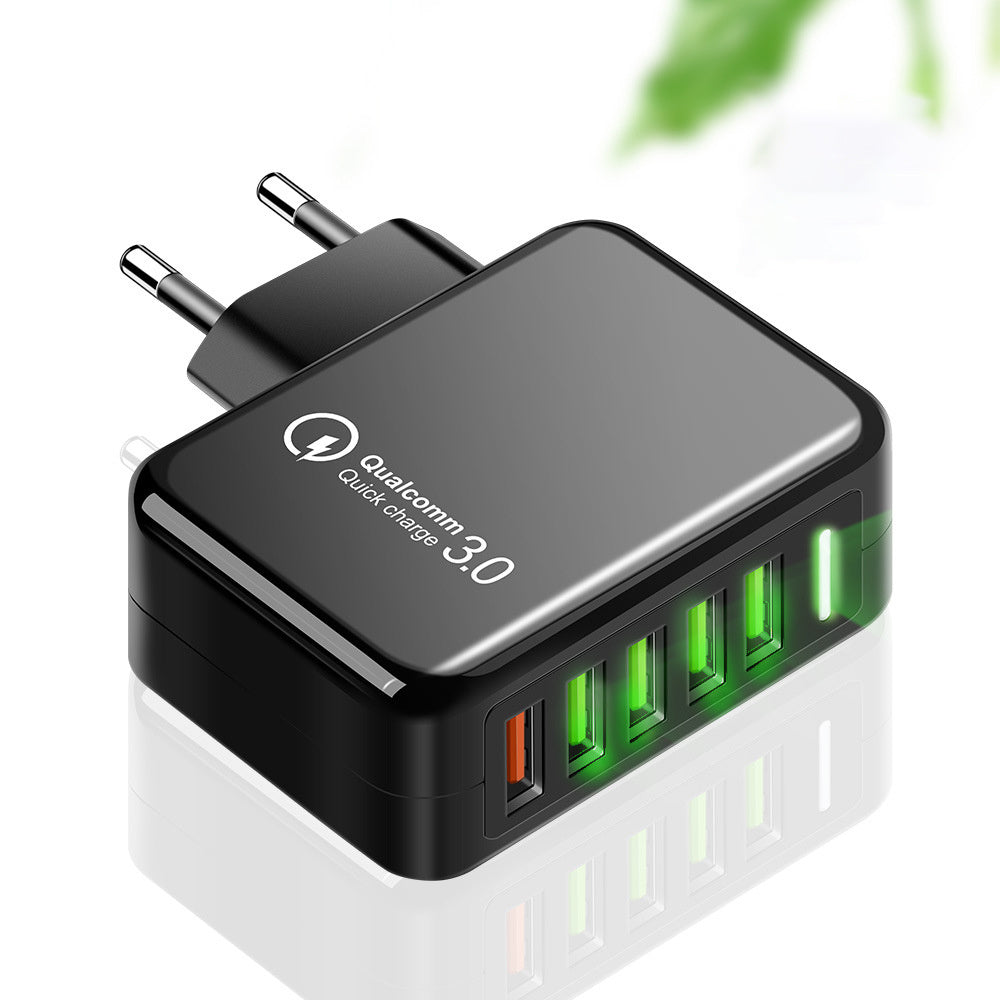 Energy-Efficient Multi-Port USB Wall Charger with LED Indicators