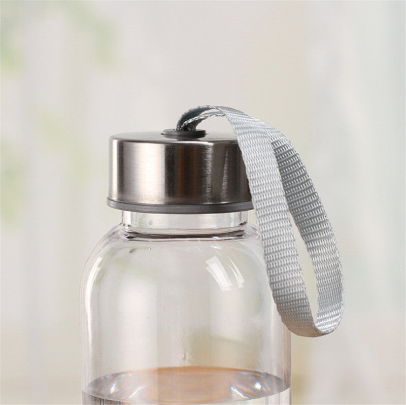Transparent Reusable Water Bottle with Silver Cap - Eco-Friendly & Durable