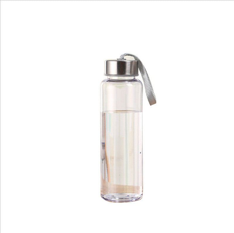 Transparent Reusable Water Bottle with Silver Cap - Eco-Friendly & Durable