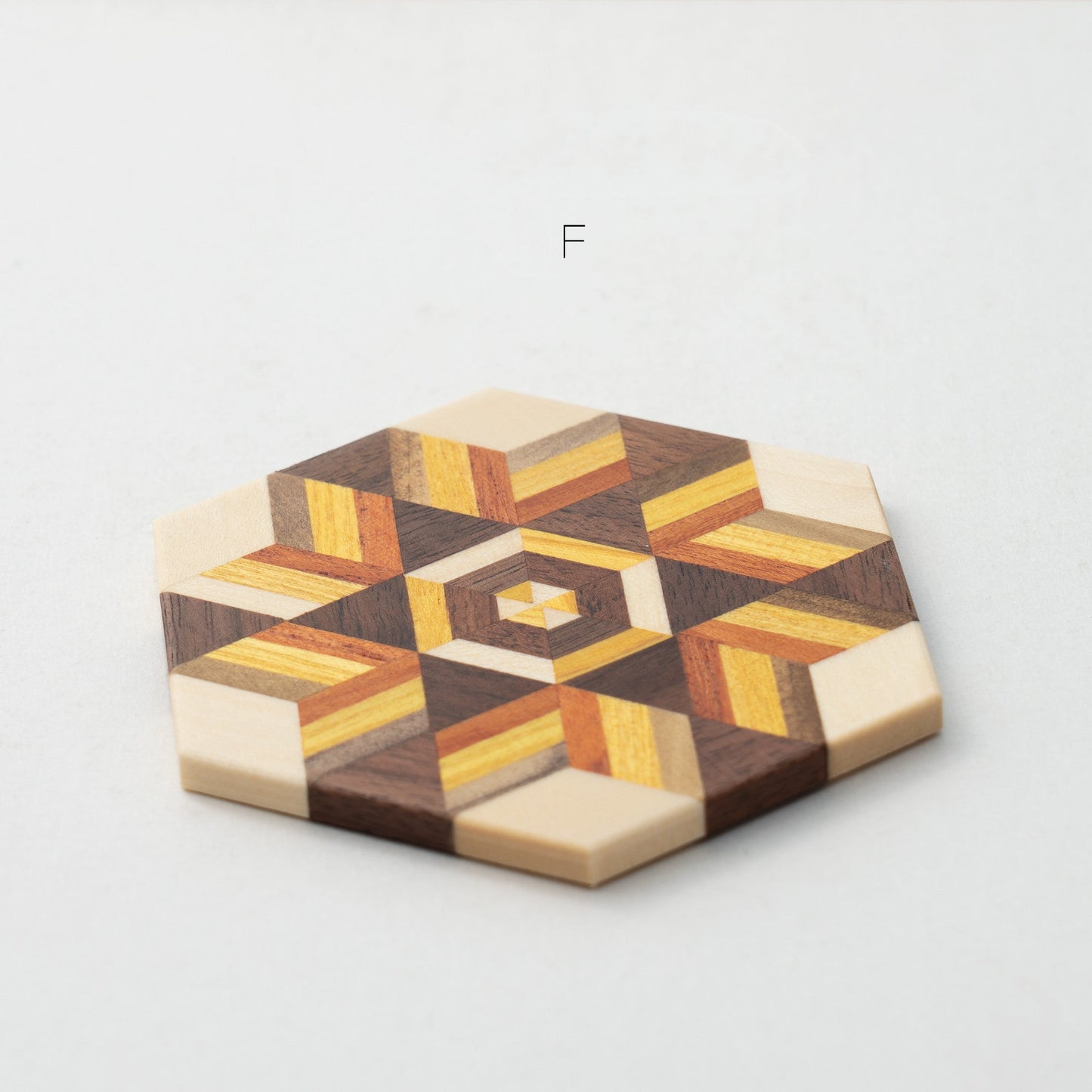 Eco-Friendly Hexagonal Wooden Coaster - Sustainable Home Decor
