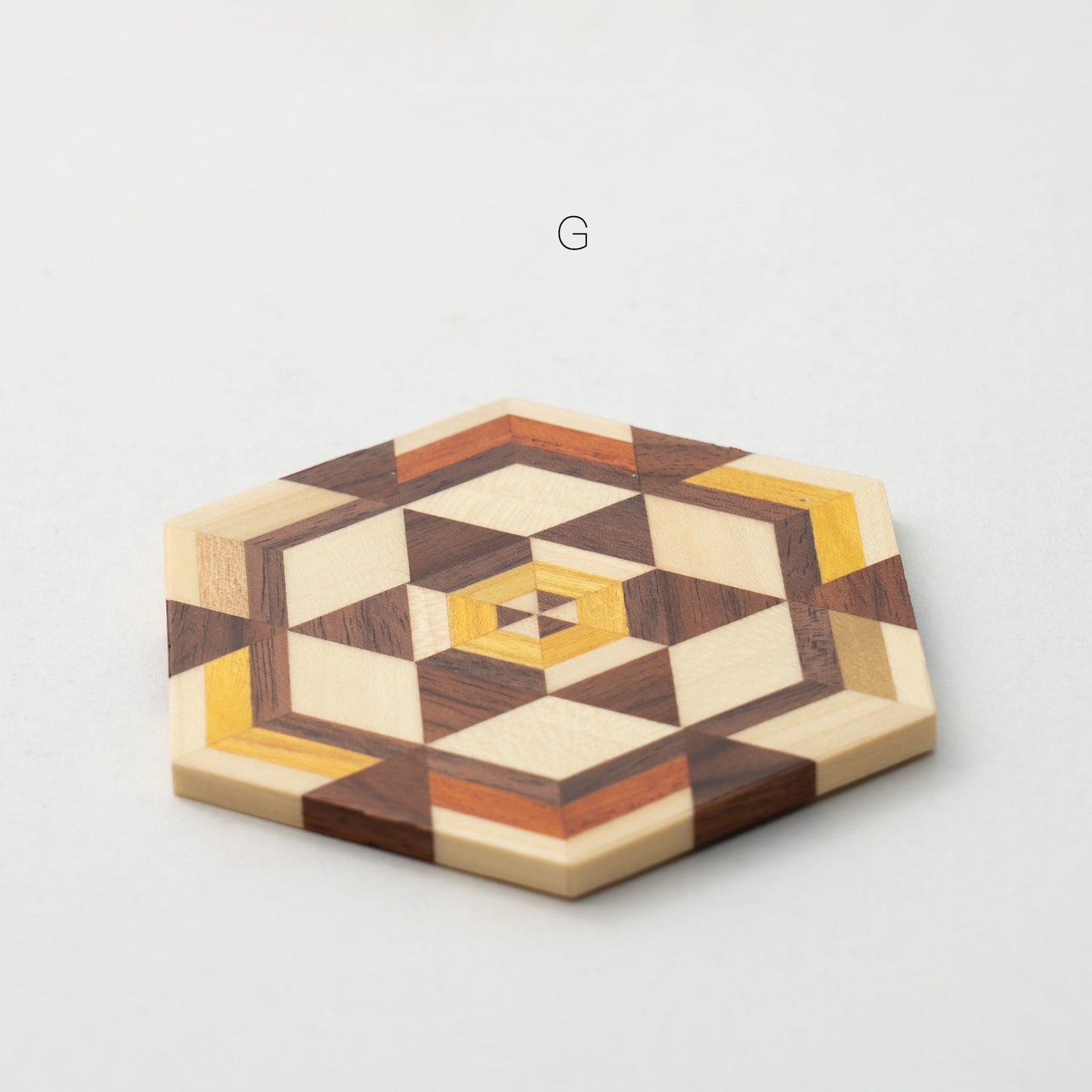 Eco-Friendly Hexagonal Wooden Coaster - Sustainable Home Decor