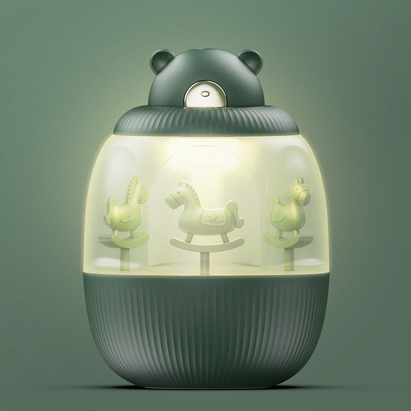 Eco-Friendly Aromatherapy Humidifier - Water-Saving, Portable, Dark Green