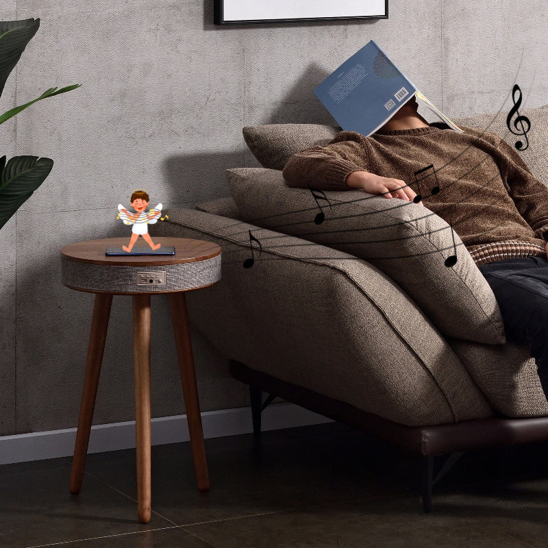 Eco-Friendly Side Table with Integrated Bluetooth Speaker