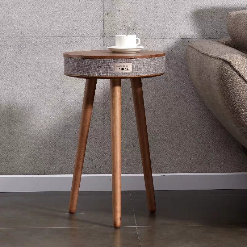 Eco-Friendly Side Table with Integrated Bluetooth Speaker