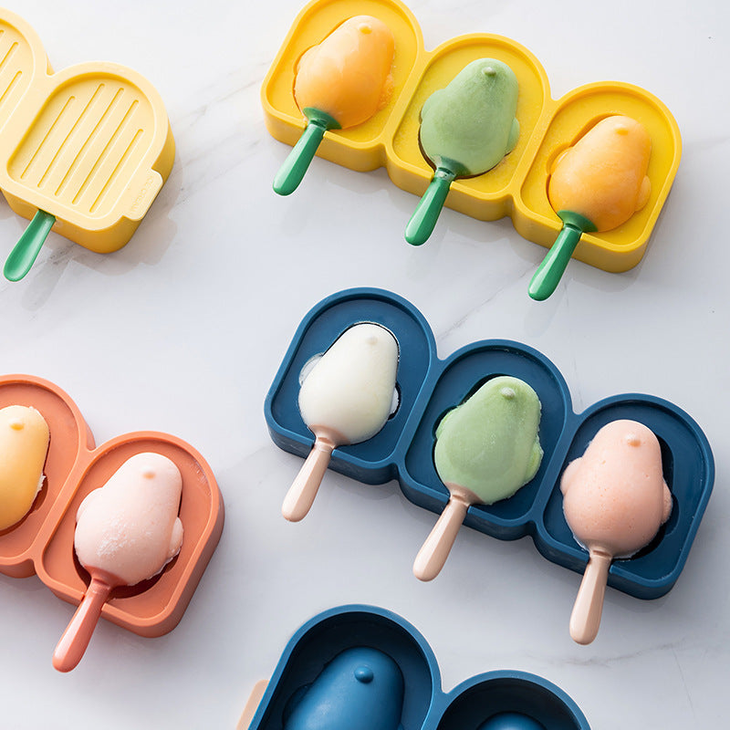Penguin-Shaped Silicone Ice Cream Molds - Eco-Friendly & Reusable
