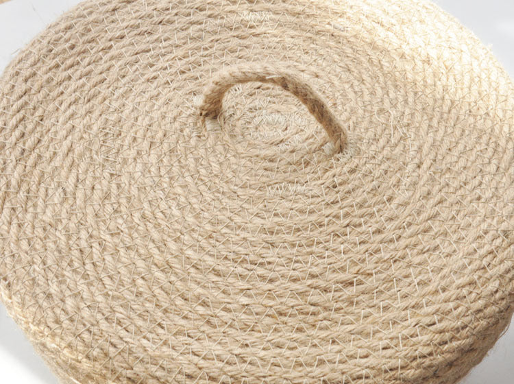 Eco-Friendly Woven Jute Storage Baskets Set - Natural Beige, Round, Durable