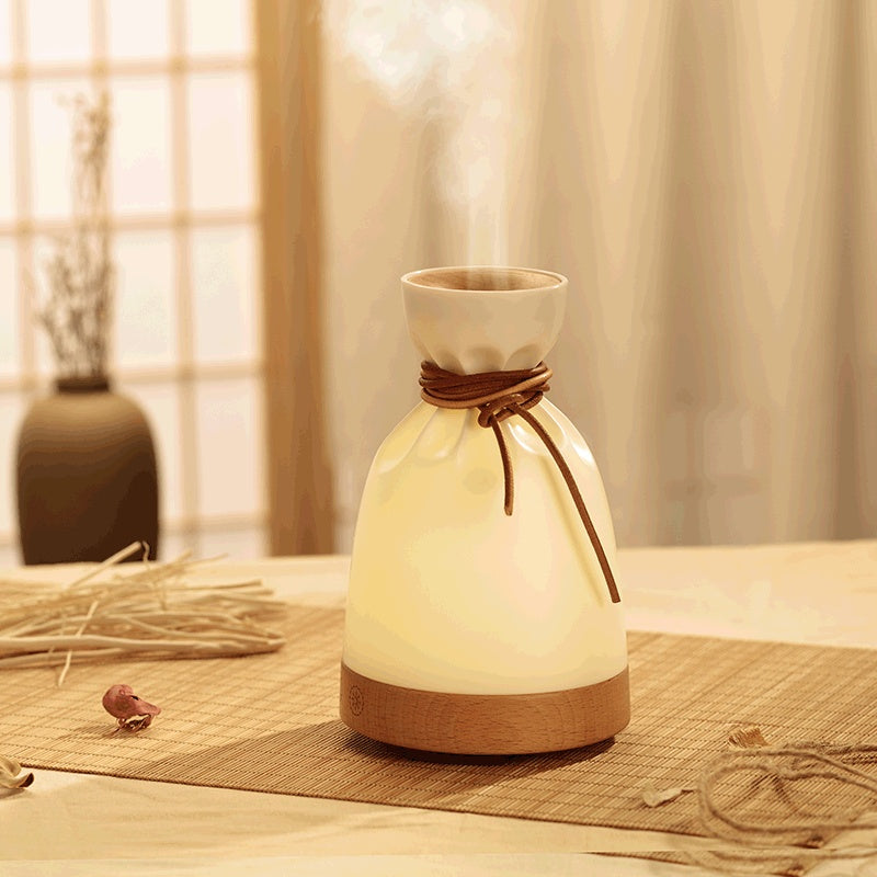 Eco-Friendly Aroma Diffuser with Wooden Base