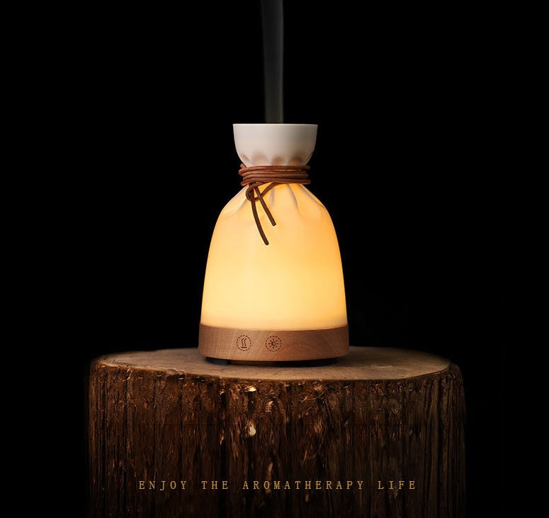 Eco-Friendly Aroma Diffuser with Wooden Base for Aromatherapy