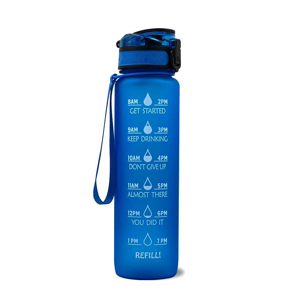 Gradient BPA-Free Water Bottle with Time Markers