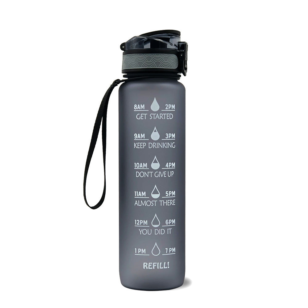 Gradient BPA-Free Water Bottle with Time Markers