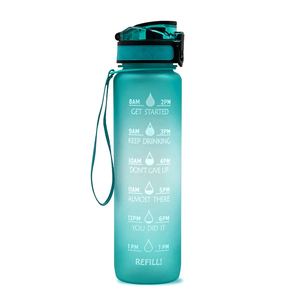 Gradient BPA-Free Water Bottle with Time Markers