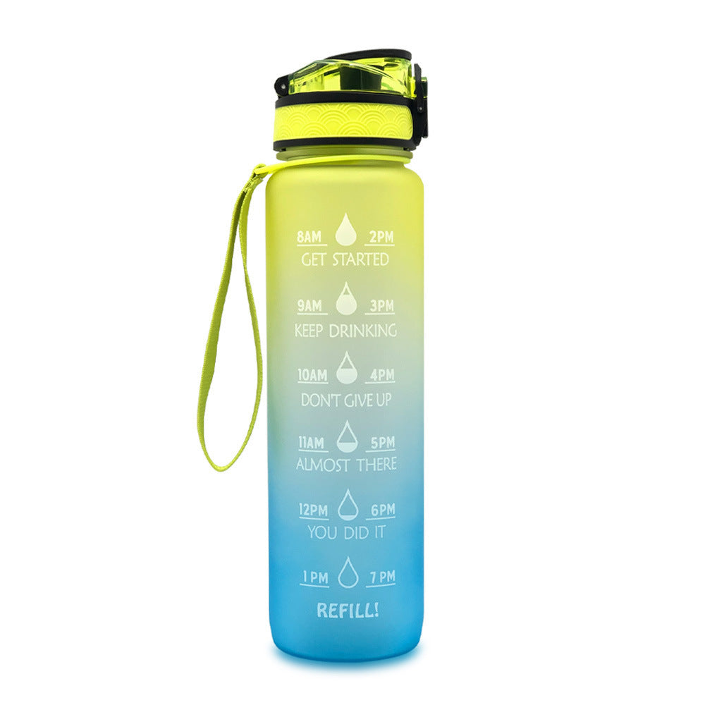 Gradient BPA-Free Water Bottle with Time Markers