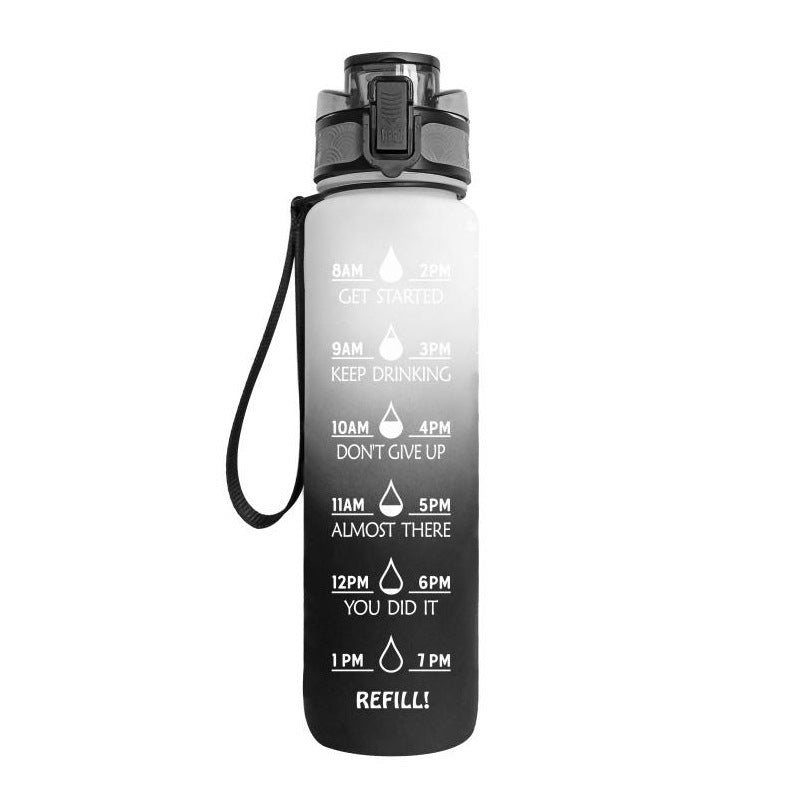 Gradient BPA-Free Water Bottle with Time Markers