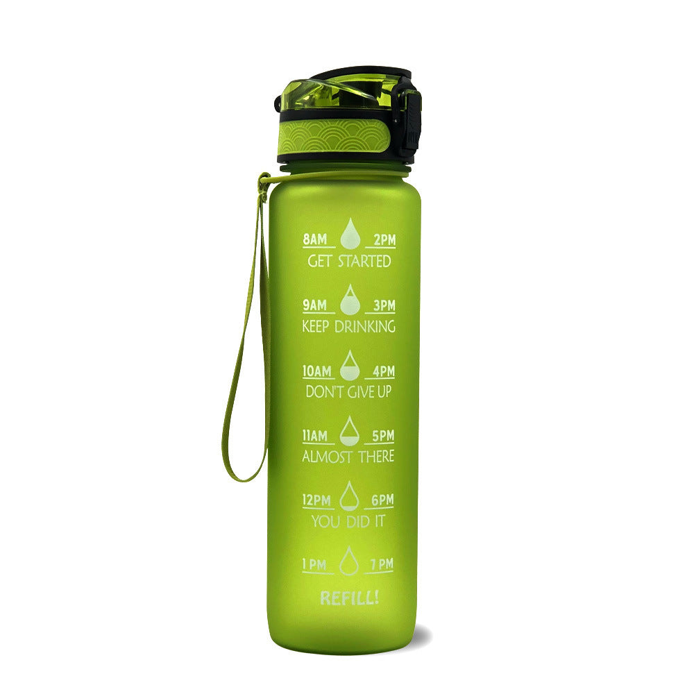 Gradient BPA-Free Water Bottle with Time Markers