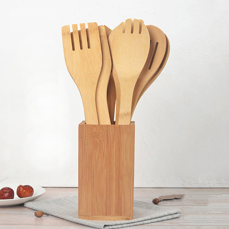Eco-Friendly Bamboo Kitchen Utensil Set - Sustainable Cooking Spoons & Spatulas