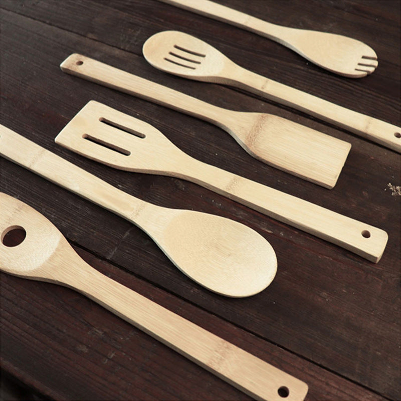 Eco-Friendly Bamboo Kitchen Utensil Set - Sustainable Cooking Spoons & Spatulas