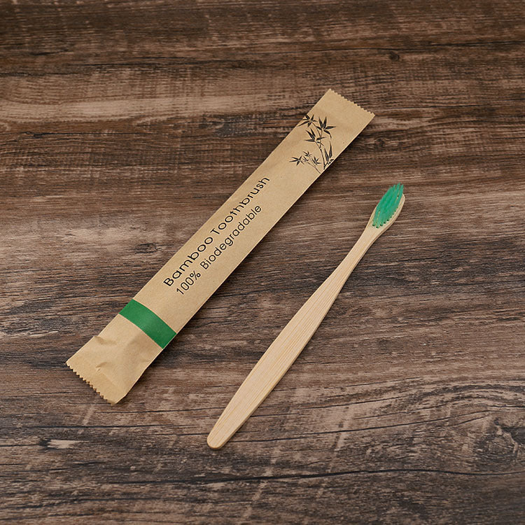 Eco-Friendly Bamboo Toothbrush with Biodegradable Handle