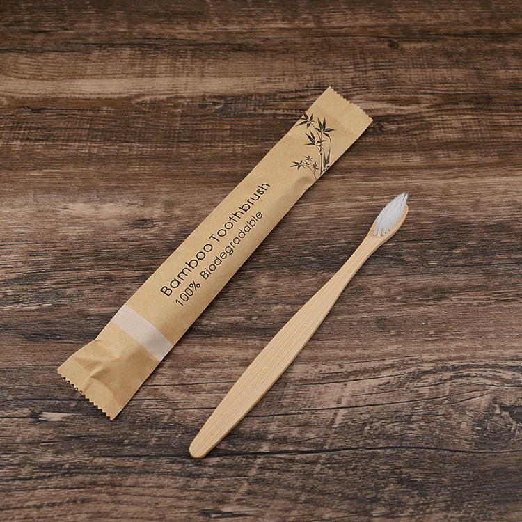 Eco-Friendly Bamboo Toothbrush with Biodegradable Handle