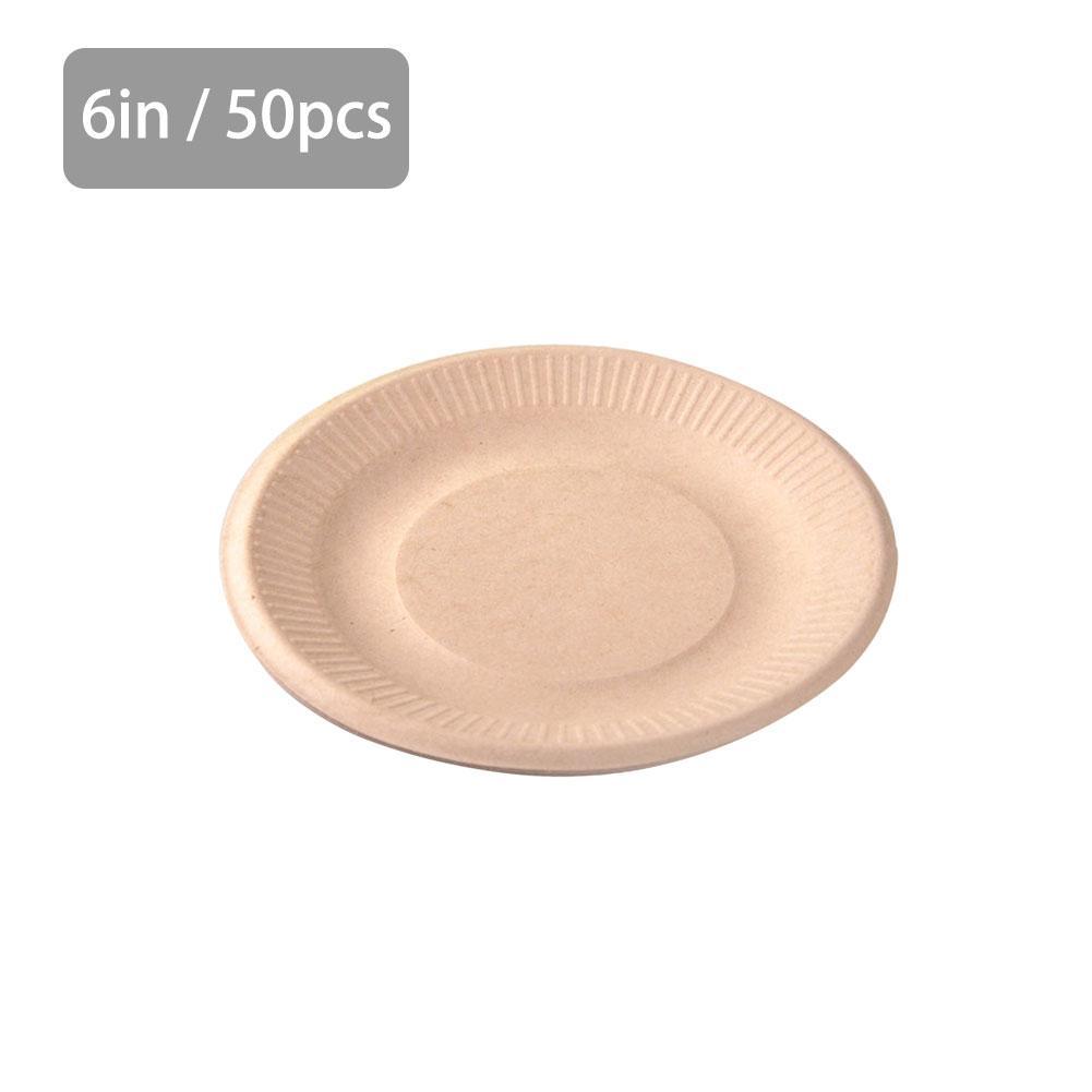 Eco-Friendly Biodegradable Round Plates - Sustainable Dining Solution