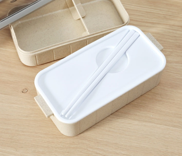 Eco-Friendly Bento Lunch Box Set - Light Blue, Stackable & Reusable