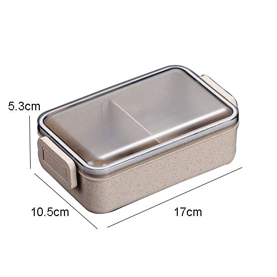 Eco-Friendly Bento Lunch Box Set - Light Blue, Stackable & Reusable
