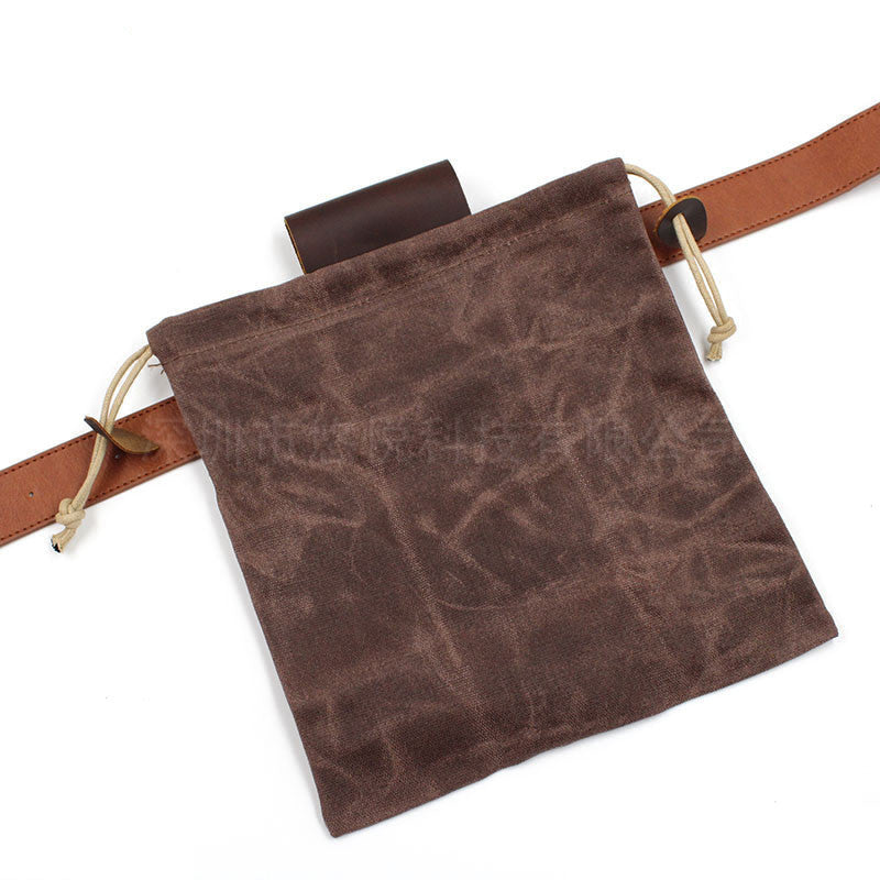 Eco-Friendly Reusable Storage Bag - Beige Fabric with Drawstring Closure