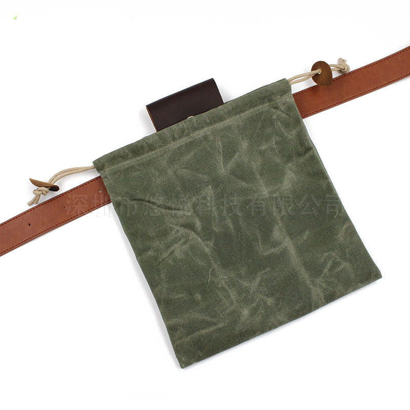 Eco-Friendly Reusable Storage Bag - Beige Fabric with Drawstring Closure