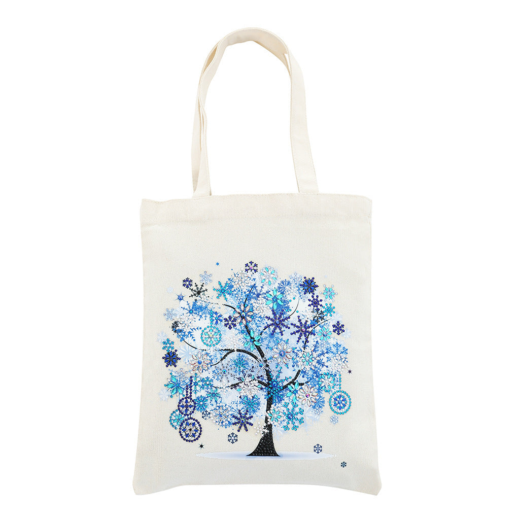 Eco-Friendly Canvas Tote Bag with Colorful Tree Design