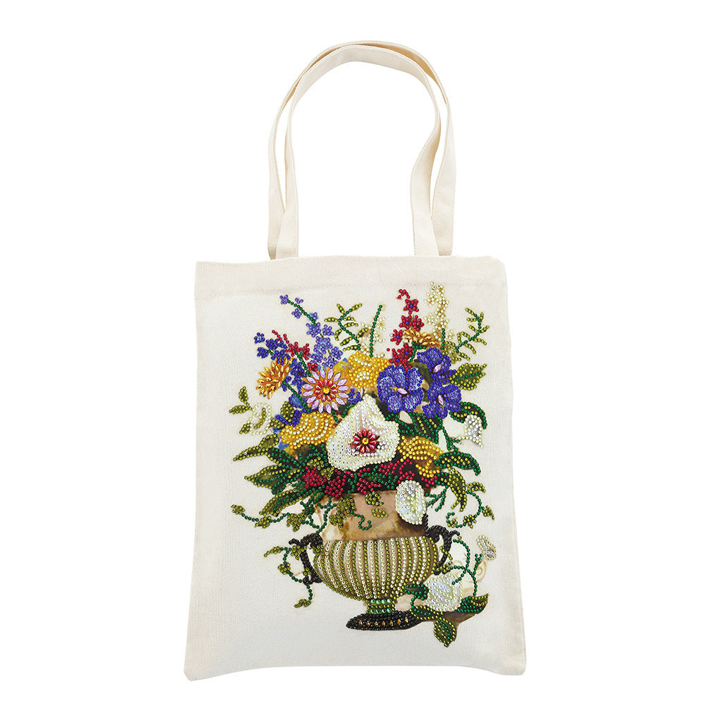 Eco-Friendly Canvas Tote Bag with Colorful Tree Design