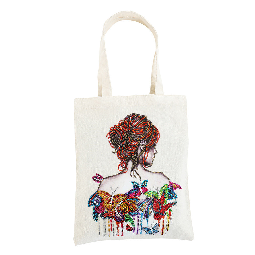 Eco-Friendly Canvas Tote Bag with Colorful Tree Design
