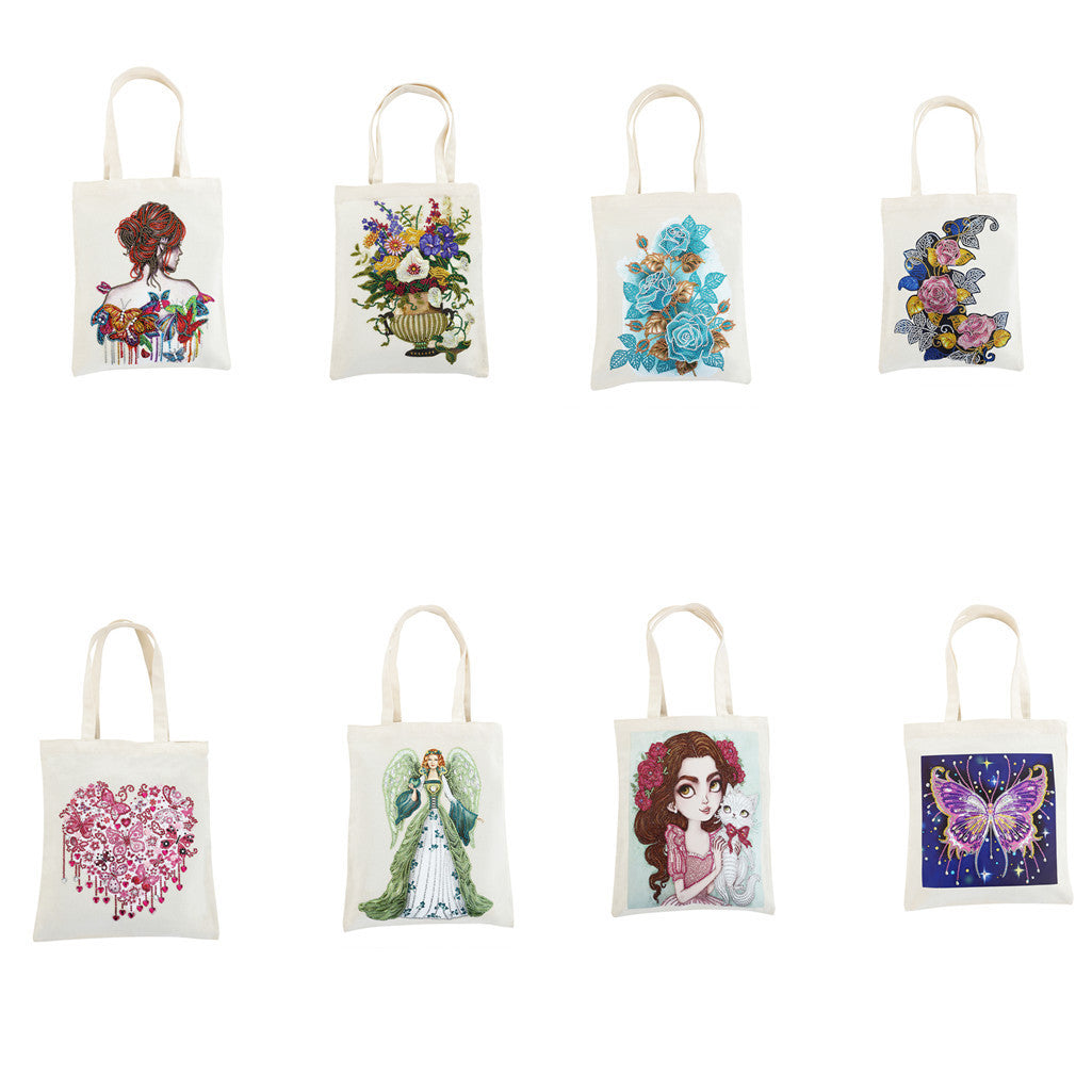 Eco-Friendly Canvas Tote Bag with Colorful Tree Design