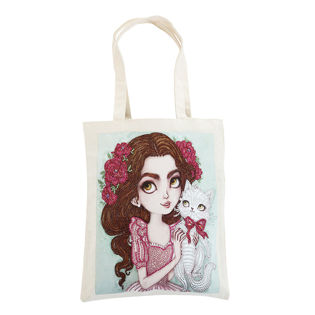 Eco-Friendly Canvas Tote Bag with Colorful Tree Design