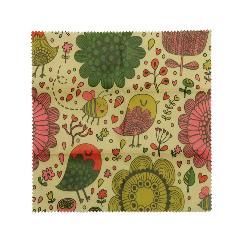 Eco-Friendly Reusable Cleaning Cloth - Green Leaf Pattern, 12x12 Microfiber