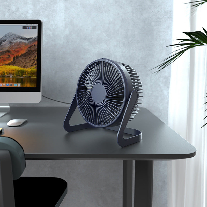Energy-Efficient Portable Peach Desk Fan for Personal Cooling