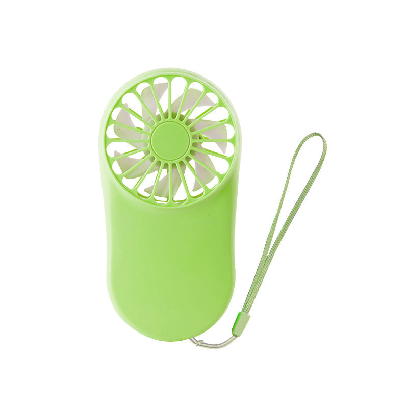 Portable Green Rechargeable Fan and Power Bank