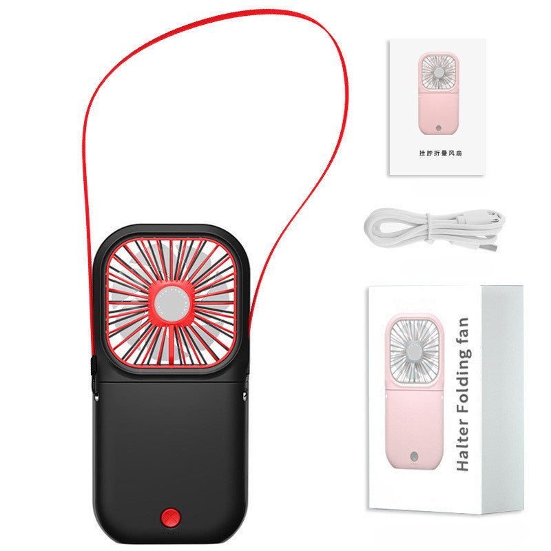 Portable Green Rechargeable Fan and Power Bank