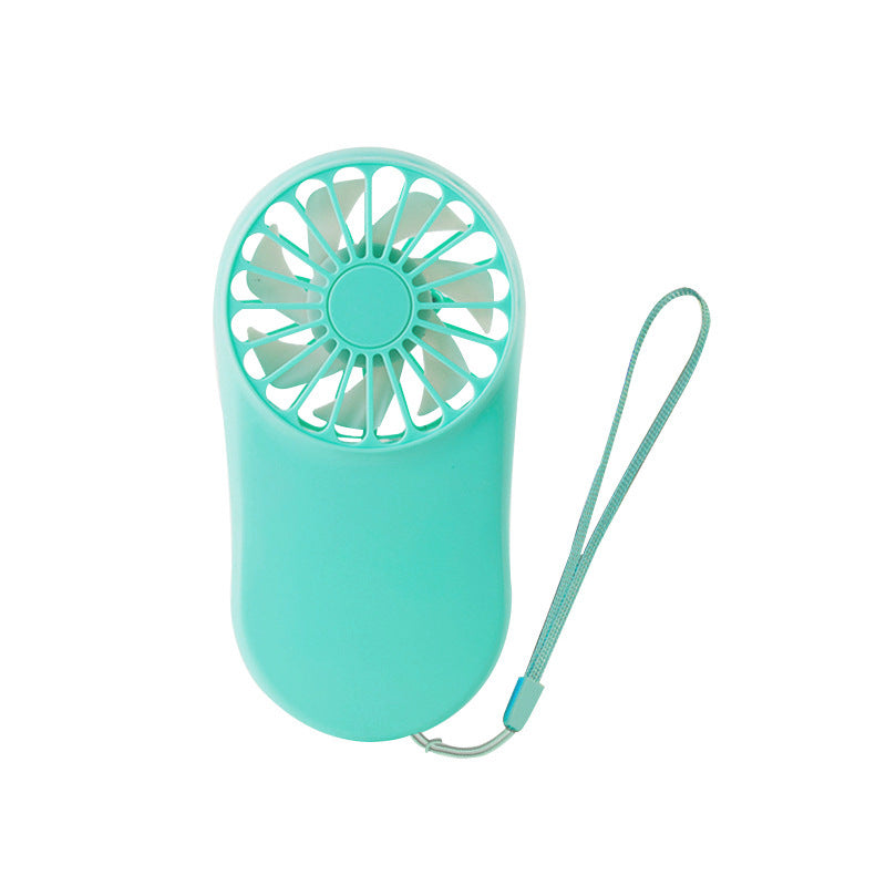 Portable Green Rechargeable Fan and Power Bank