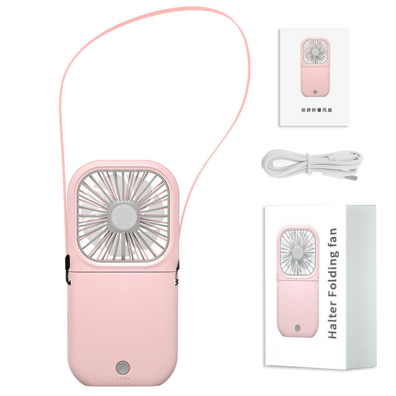 Portable Green Rechargeable Fan and Power Bank