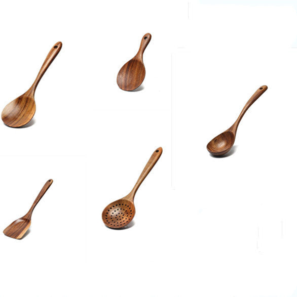 Eco-Friendly Wooden Kitchen Utensils Set - Sustainable Cooking Tools