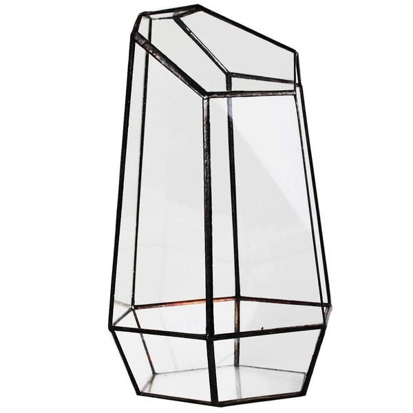 Eco-Friendly Geometric Glass Terrarium for Stylish Home Decor